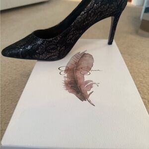 Jessica Simpson Black Lace Women's Heels